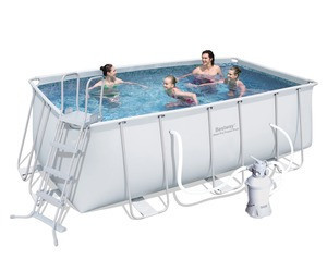 Бассейн каркасный 412х201х122см + фильтр-насос + лестница Bestway 56241