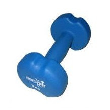 Гантель в неопреновой оболочке Aerofit 3 кг, голубой DB-ND-3K